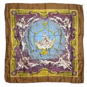 HERMES PARIS Chiens et Valets by Charles J. Hallo Silk Scarf France 1963